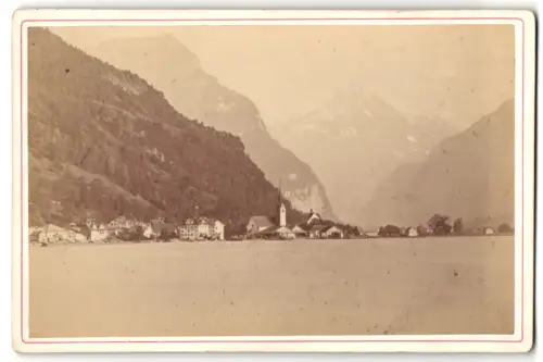 Fotografie Ad. Braun & Cie, Paris, 43 Avenue de l`Opera, Ansicht Fluelen, Lac des Quatre Cantons, Le Bristenstock