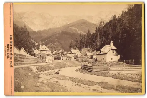 Fotografie Weingarthofer`s Kunstverlag, Ort unbekannt, Ansicht Mürzzuschlag, Blick von Mürzzuschlag nach Mariazell