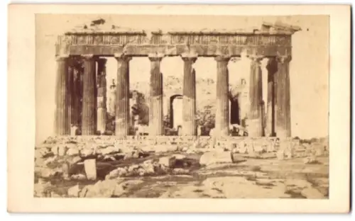 Fotografie unbekannter Fotograf, Ansicht Athen, Parthenon, Akropolis, Ostfront