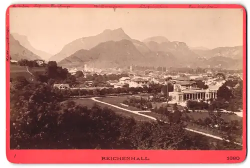 Fotografie Würthle & Spinnhirn, Salzburg, Schwarzstrasse No. 3, Ansicht Reichenhall, Ortsansicht mit Bergpanorama