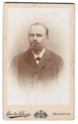 Fotografie Gustav Bopp, Weingarten, Porträt eines Herrn