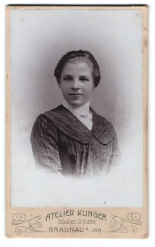 Fotografie Jos. Frz. Klinger, Braunau am Inn, Ringstrasse 23, Porträt einer jungen Frau