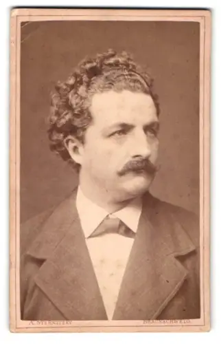 Fotografie A. Sternitzky, Braunschweig, Egydienmarkt 14, Porträt deutscher Opernsänger Theodor Wachtel