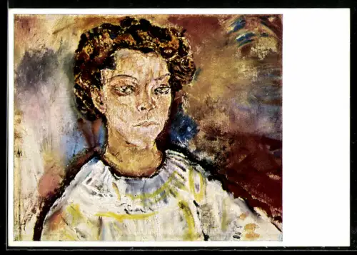 Künstler-AK sign. Oskar Kokoschka: Tilla Durieux im Porträt