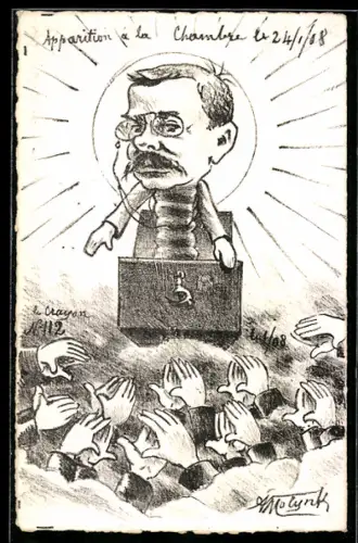 Künstler-AK sign. Molynk: Apparition a la chambre