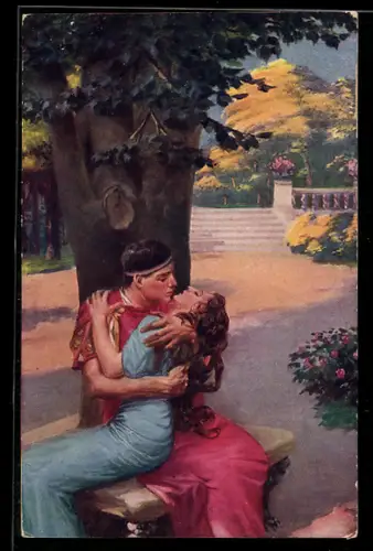 Künstler-AK sign. Kroy: Römisches Liebespaar