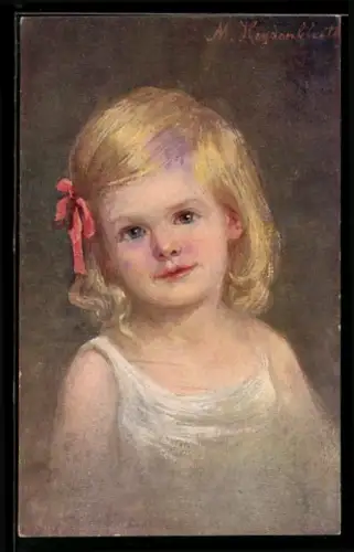 Künstler-AK sign. M. Reydenbluth: Das Nesthäkchen