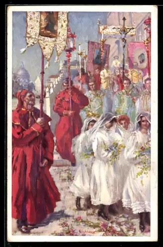 Künstler-AK sign. Eichhorn: Venezia, Prozession
