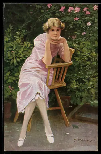 Künstler-AK sign. F. Bersch: Dornröschen