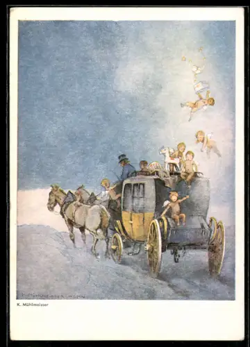 Künstler-AK sign. K. Mühlmeister: Engelspost
