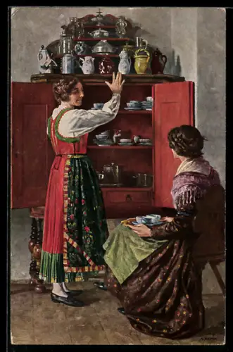 Künstler-AK sign. Aug. Rieper: Teure Andenken