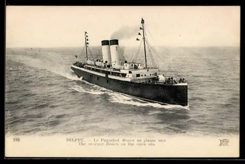 AK Passagierschiff Rouen auf hoher See