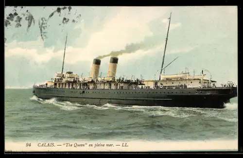 AK Calais, Passagierschiff Le Queen auf hoher See