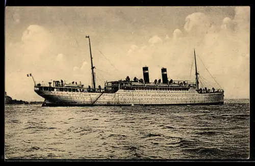 AK Passagierschiff Canada der Compagnie Francaise auf See