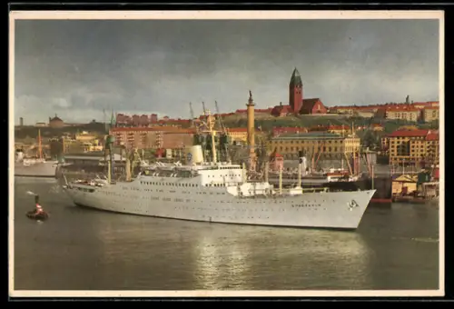 AK Schwedisches Passagierschiff Stockholm für den Liniendienst Göteborg-New York