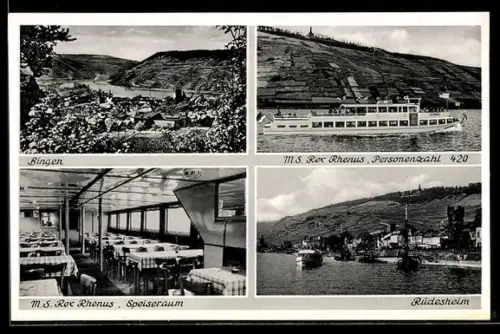 AK Bingen am Rhein, Passagierschiff Rex Renus der Fähr- und Schiff.-Ges. GmbH