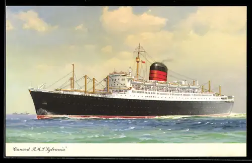 AK Passagierschiff R.M.S. Sylvania in voller Fahrt