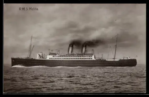 AK Passagierschiff R.M.S. Melita in Seitenansicht
