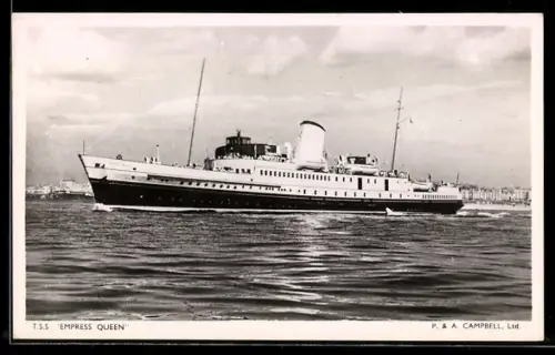 AK Passagierschiff T.S.S. Empress Queen in voller Fahrt