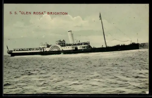 AK Raddampfer S.S. Glen Rosa, Passagierschiff