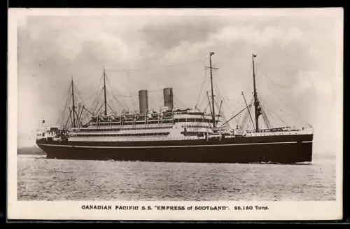 AK Passagierschiff SS Empress of Scotland der Canadian Pacific