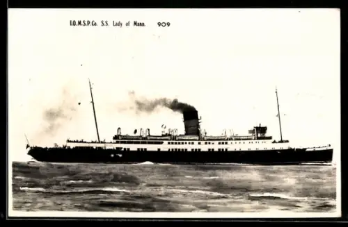 AK Passagierschiff S.S. Lady of Mann in Seitenansicht