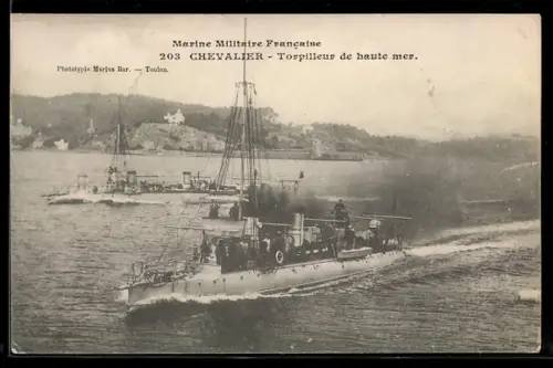 AK Marine Militaire Francaise, Chevalier, Torpilleur de haute mer, Kriegsschiff