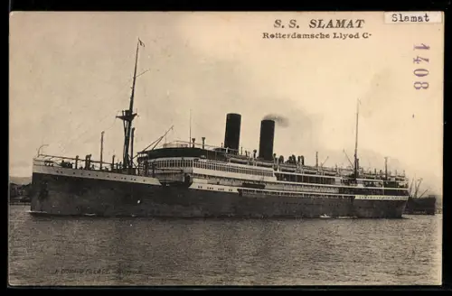 AK Passagierschiff S.S. Slamat vom Rotterdamsche Lloyd