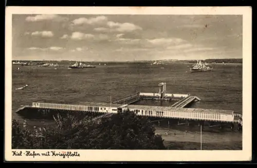 AK Kiel, Hafen mit Kriegsflotte, Kriegshafen