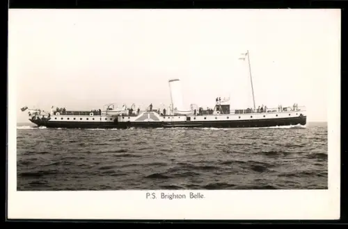 AK P.S. Brighton Belle auf dem Meer, Passagierschiff