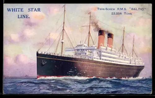 AK Twin-Screw R.M.S. Baltic of the White Star Line, Passagierschiff