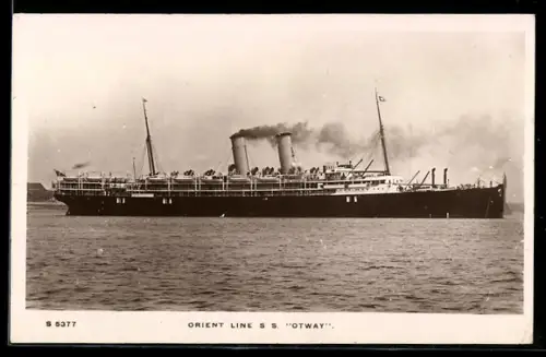 AK Passagierschiff S.S. Otway der Orient Line in Fahrt