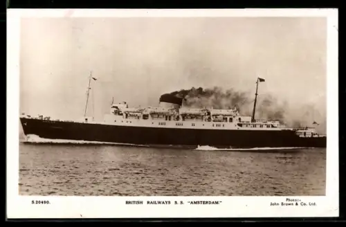 AK Passagierschiff S.S. Amsterdam der British Railways