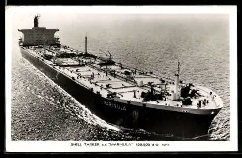 AK Shell Tanker S.S. Marinula auf hoher See, Handelsschiff
