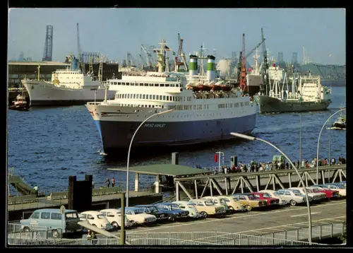 AK Hamburg, Fährschiff Prinz Hamlet im Hafen