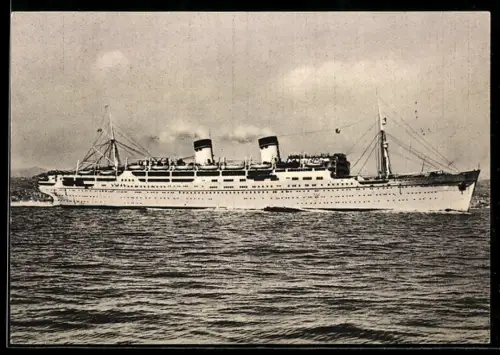 AK Italienisches Passagierschiff Conte Grande in voller Fahrt