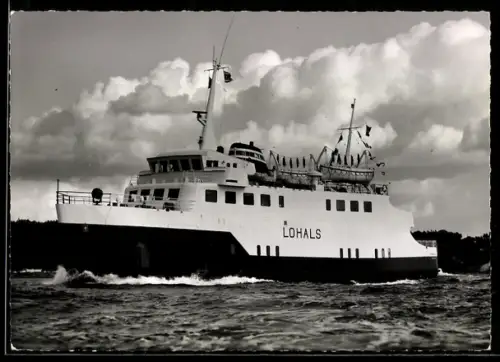 AK Fährschiff Lohals in voller Fahrt