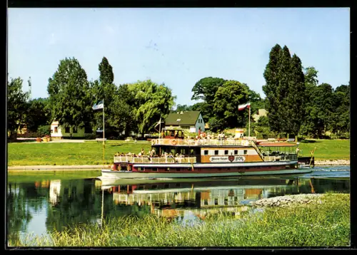 AK Passagierschiff MS Stör der Oberweser-Dampfschiffahrt, Baujahr 1937