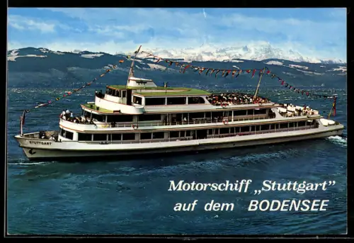 AK Motorschiff Stuttgart auf dem Bodensee