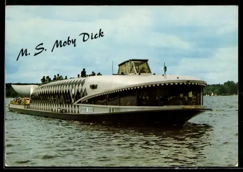 AK Berlin, Ausflugsschiff MS Moby Dick auf dem Tegeler See