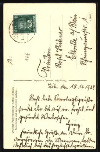 Künstler-AK Köln a. Rh., Rathaus mit Strassenpartie