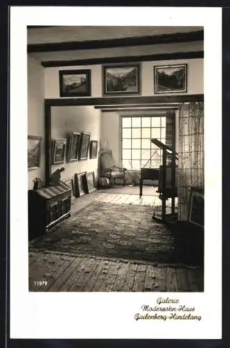 AK Gailenberg üb. Hindelang /Hochallgäu, Modersohnhaus, Galerie, Innenansicht
