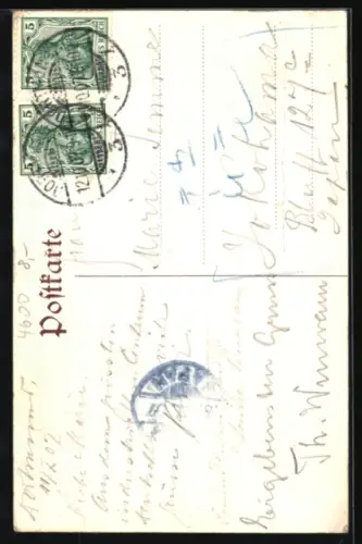 AK Dortmund, Altes Rathaus mit Strassenpartie