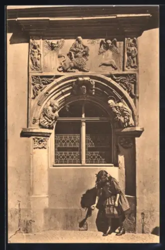 AK Naumburg, Eingangspforte des Hauses Grosse Marienstrasse 13