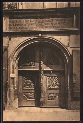 AK Naumburg, Eingangspforte des Hauses Markt 10