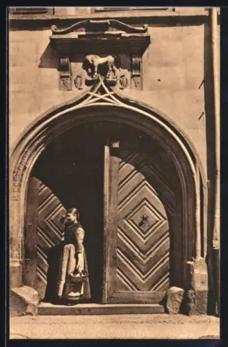 AK Naumburg, Eingangspforte des Hauses Grosse Marienstrasse 16