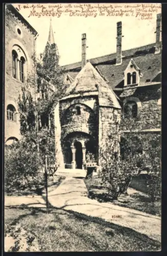 AK Magdeburg, Kreuzgang im Kloster u. l. Frauen