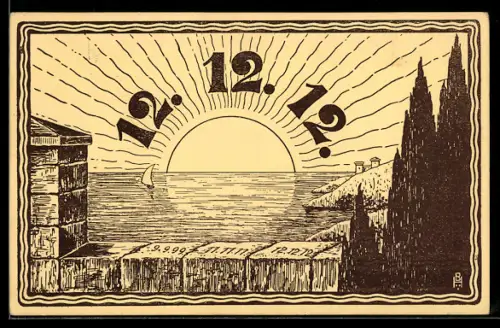 Künstler-AK Jahrestag 12.12.12, Sonnenaufgang