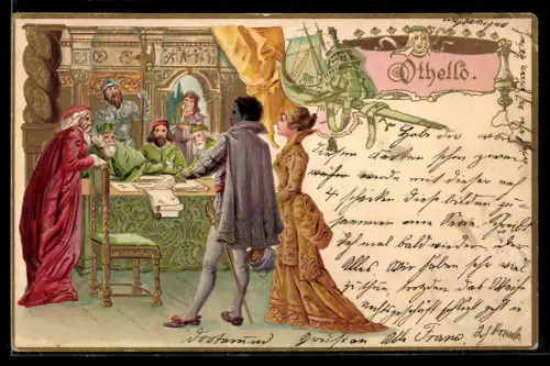 Lithographie Szene aus William Shakespeares Othello