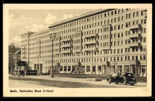 AK Berlin-Friedrichshain, Block D-Nord an der Stalin-Allee